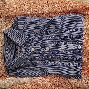 Tommy Hilfiger Dress Shirt, XS, Blue and White Striped